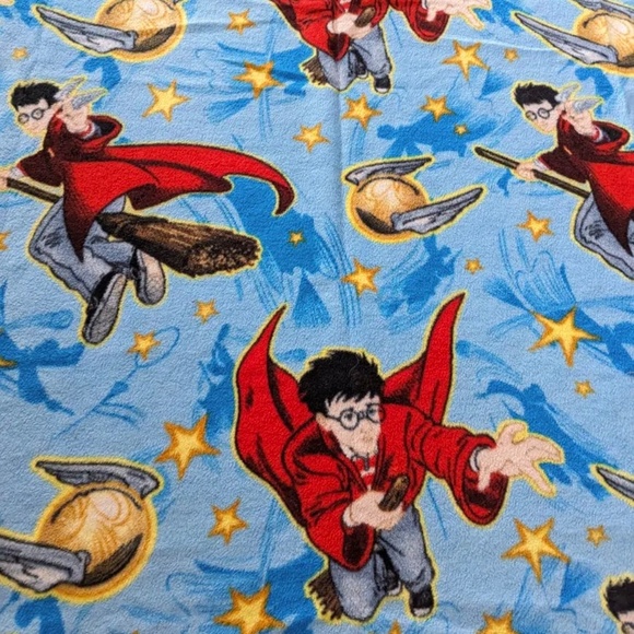 90s Harry Potter Quidditch Comforter Throw Blanket Vintage - Picture 5 of 5